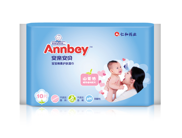 安親安貝寶寶棉柔護(hù)膚濕巾 10片