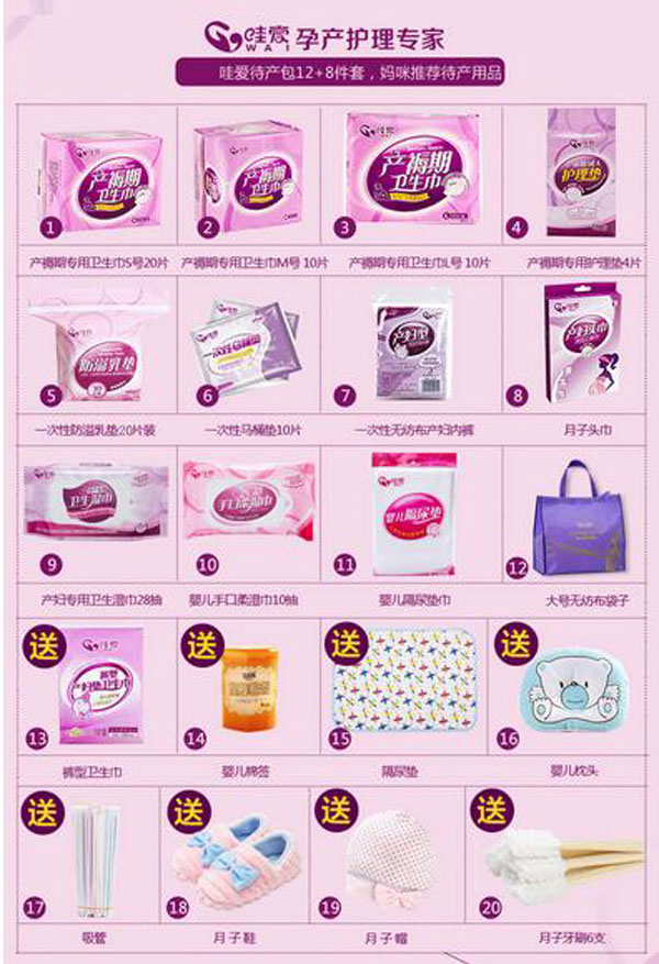 哇愛(ài) 待產(chǎn)包12件套加鞋帽6禮包產(chǎn)品介紹.jpg 哇愛(ài) 待產(chǎn)包12件套加鞋帽6禮包產(chǎn)品介紹.jpg