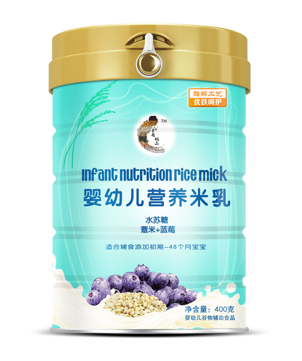 米爸優(yōu)品水蘇糖薏米藍(lán)莓嬰幼兒營養(yǎng)米乳