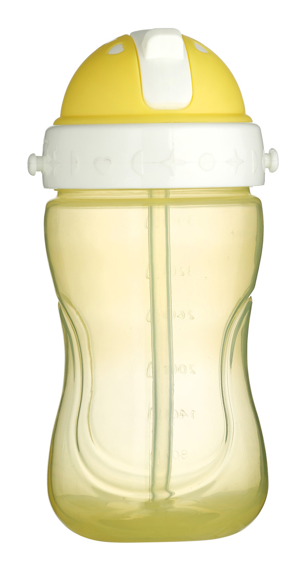 小蘋(píng)果吸管水杯 黃