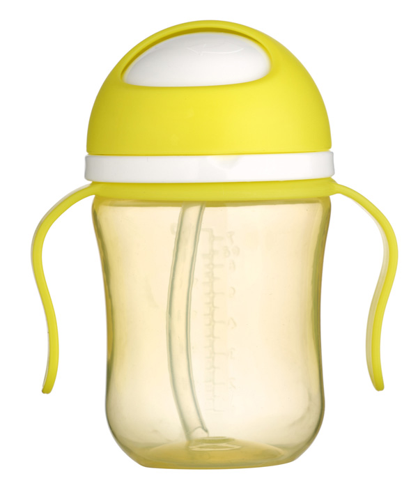 小蘋(píng)果吸管水杯 黃色