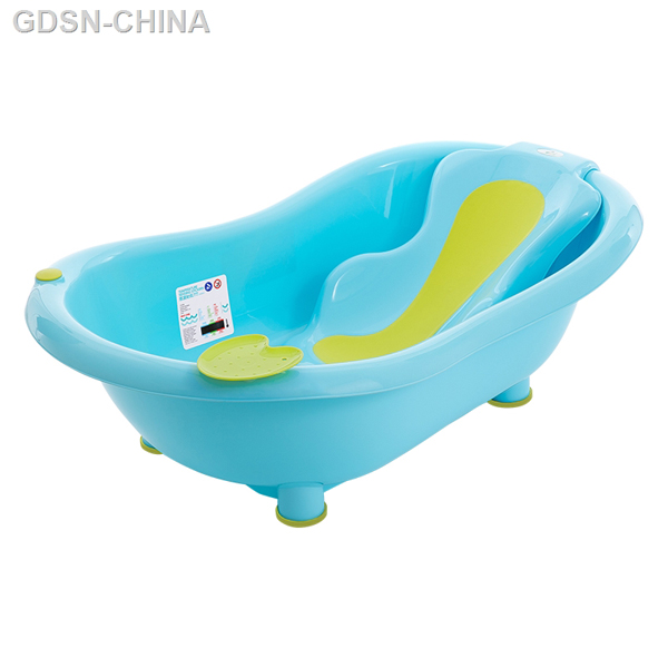 青蛙嘟迪測溫包膠躺板浴盆藍綠