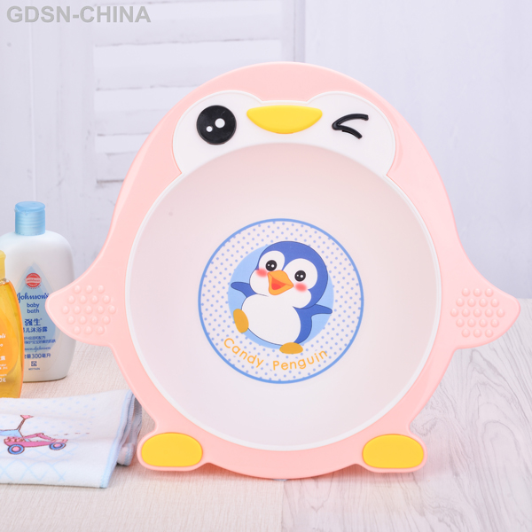 青蛙嘟迪可愛(ài)企鵝雙層保溫盆(粉色)