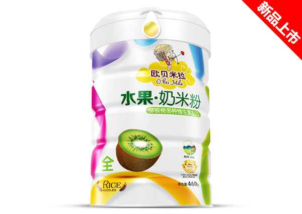 歐貝米拉水果奶米粉鐵聽-獼猴桃多種維生素配方