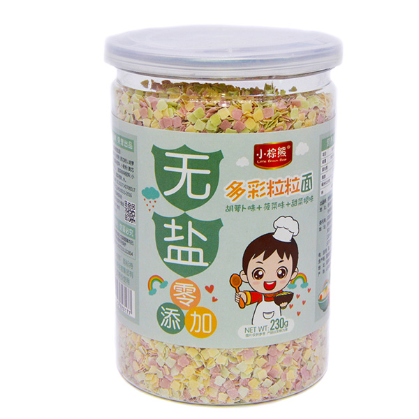 小棕熊無鹽多彩粒粒面胡蘿卜味+菠菜味+甜菜根味