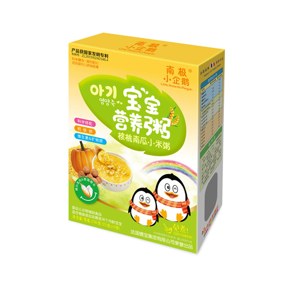 南極小企鵝寶寶營(yíng)養(yǎng)粥核桃南瓜小米粥