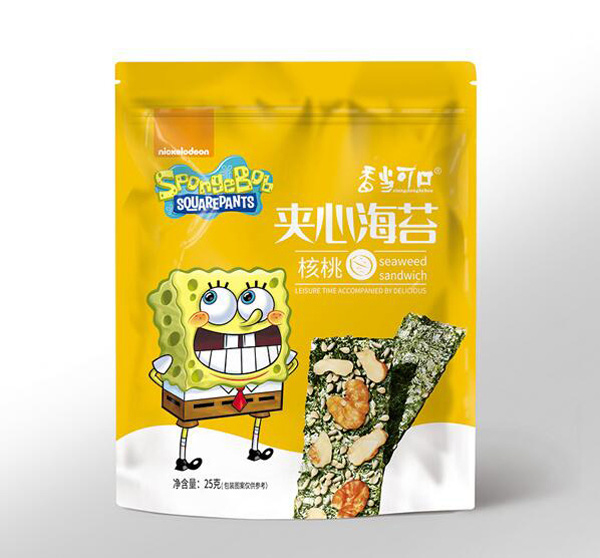 香當(dāng)可口海綿寶寶系列-夾心海苔-核桃