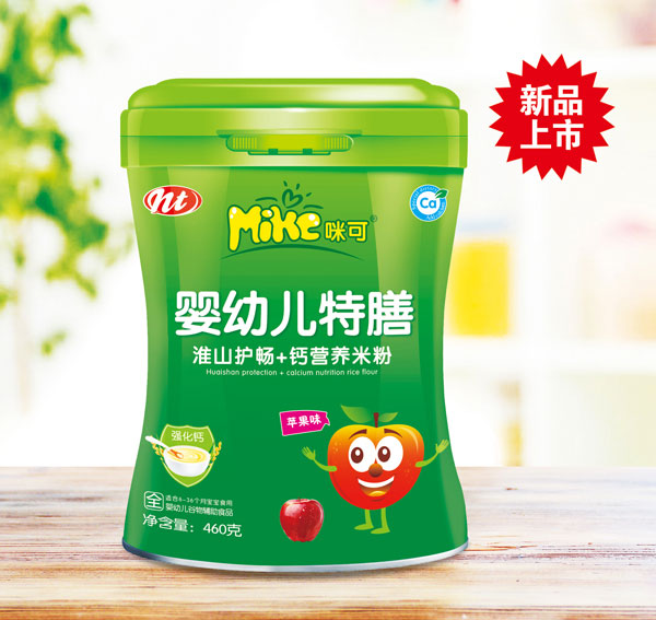 咪可嬰幼兒特膳淮山護(hù)暢+鈣營養(yǎng)米粉(蘋果味)
