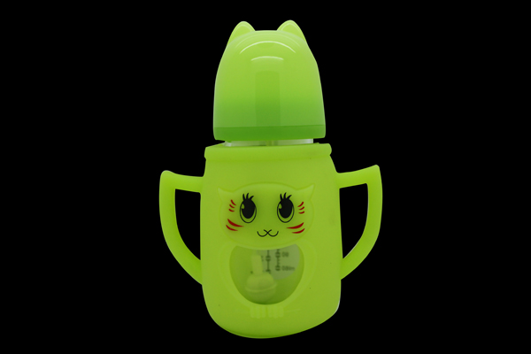 貝臣280ml寬口扣式貓頭鷹防摔玻璃奶瓶