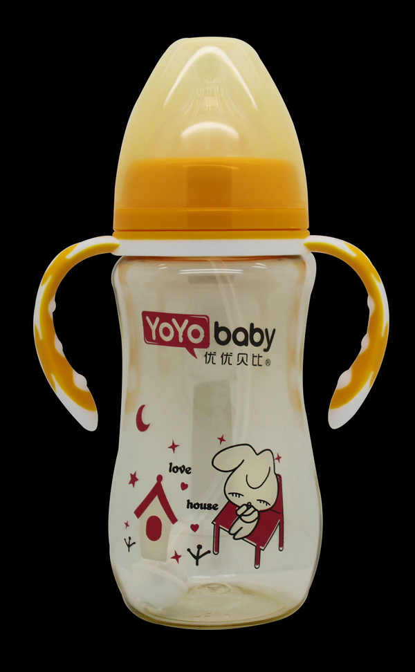 優(yōu)優(yōu)貝比330ml 寬口PPSU帶手柄自動(dòng)吸奶瓶