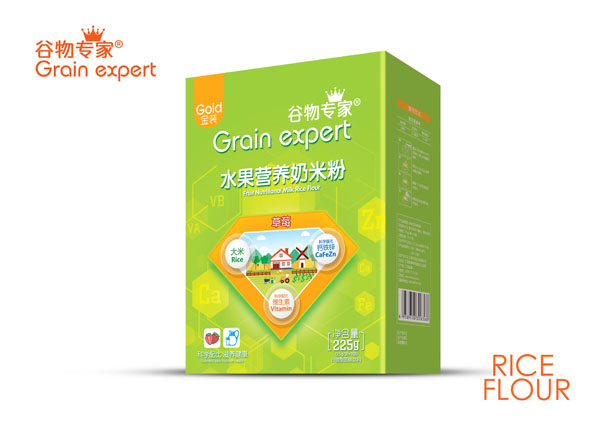 谷物專家水果營養(yǎng)奶米粉-草莓 盒裝