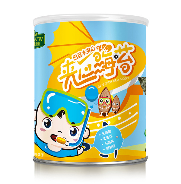 好娃娃巴旦木夾心海苔 桶裝