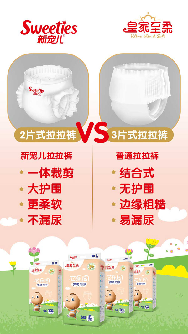 皇家至柔芯樂園彈柔學(xué)步褲2