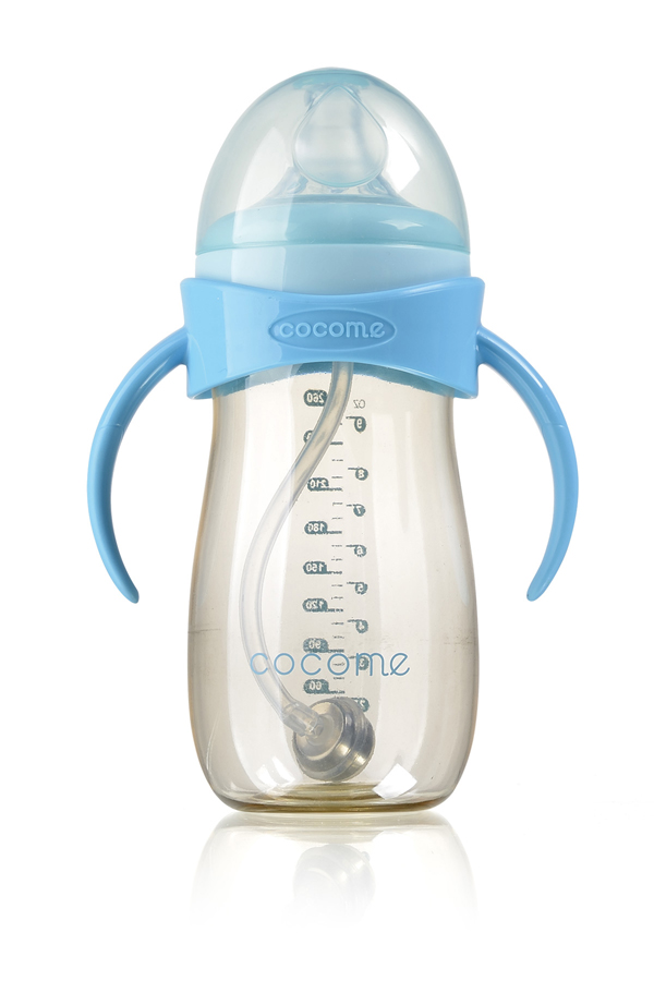 可可萌嘟嘟PPSU奶瓶260ML-藍