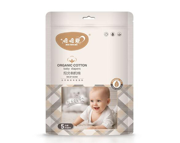 噓噓愛陽光有機(jī)棉薄柔透氣紙尿褲 5片裝
