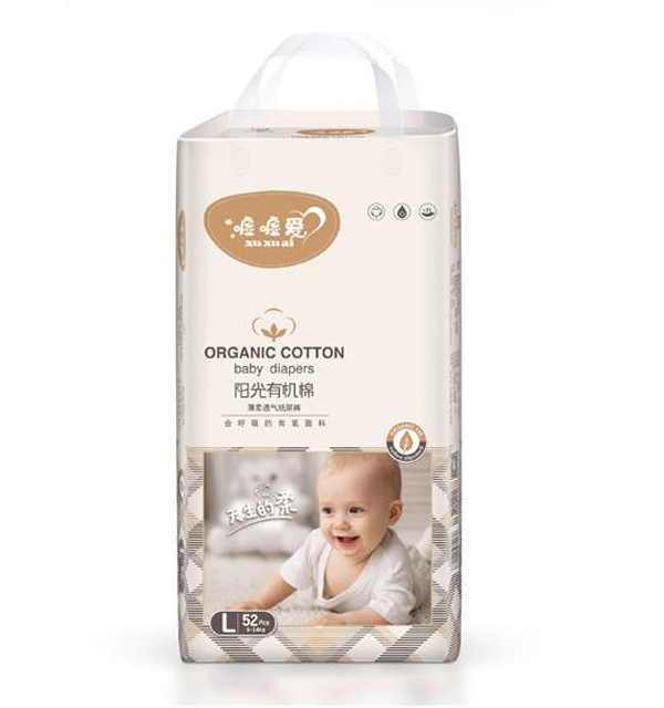 噓噓愛陽光有機(jī)棉薄柔透氣紙尿褲L