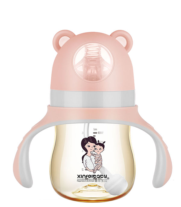 馨菲寶貝超寬口徑PPSU奶瓶180ml粉色