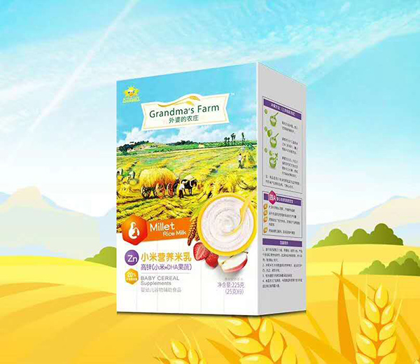 外婆的農(nóng)莊小米營養(yǎng)米乳-高鋅(小米+DHA果蔬)盒裝
