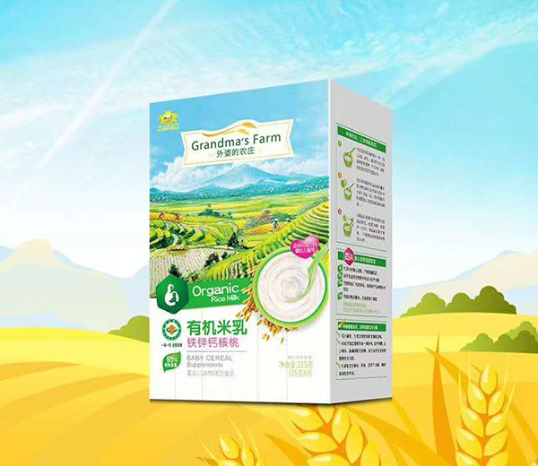 外婆的農(nóng)莊有機米乳-鈣鐵鋅核桃 盒裝