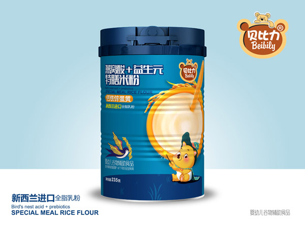 貝比力燕窩酸+益生元特膳米粉-鈣鐵鋅蛋黃