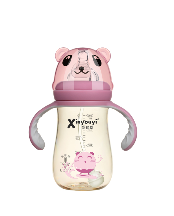 新優(yōu)怡熊貓PPSU奶瓶 紅色