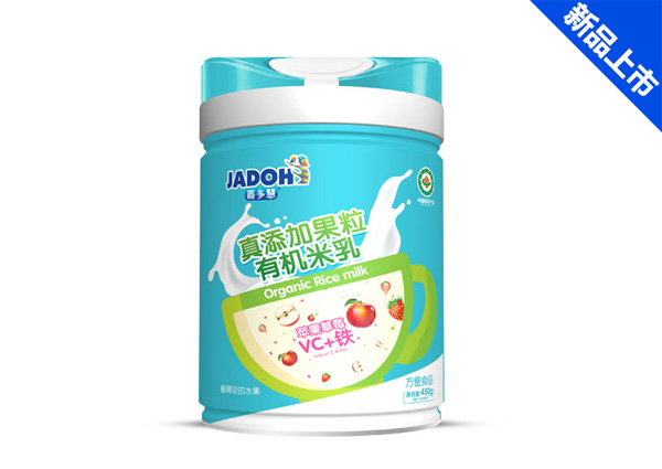 嘉多慧真添加蔬菜有機米乳-蘋果草莓