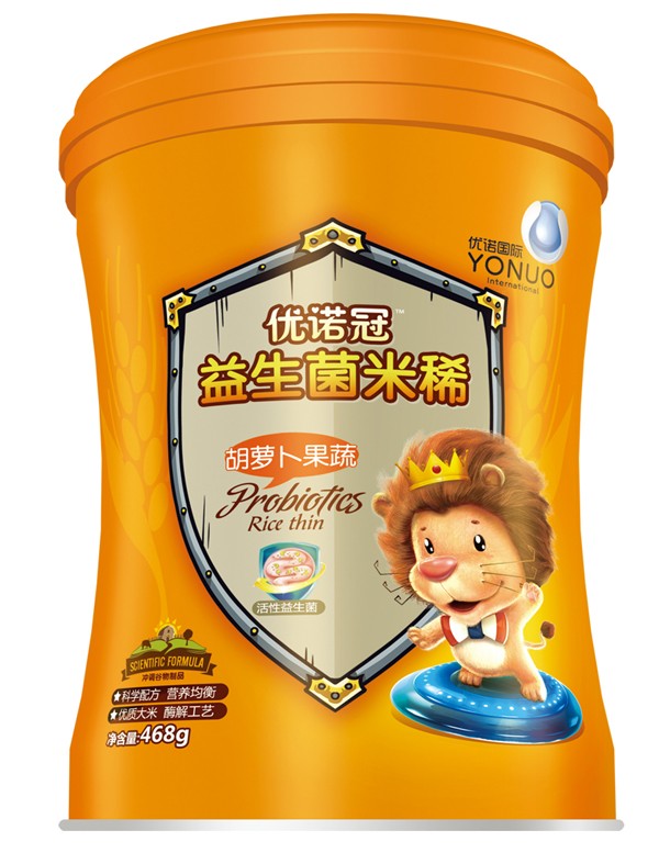 優(yōu)諾冠益生菌米稀 胡蘿卜果蔬 聽(tīng)裝