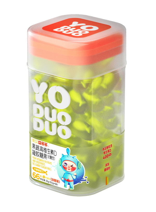 YODUODUO葆貝益多多果蔬高維生素D凝膠糖果(無糖型)