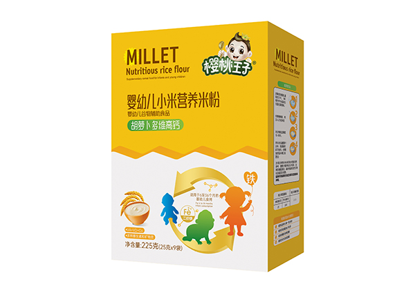 櫻桃王子嬰幼兒小米營養(yǎng)米粉 胡蘿卜多維高鈣 盒裝