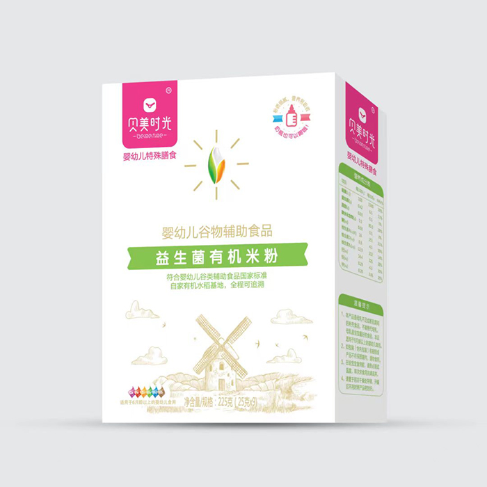 貝美時(shí)光益生菌有機(jī)米粉盒裝