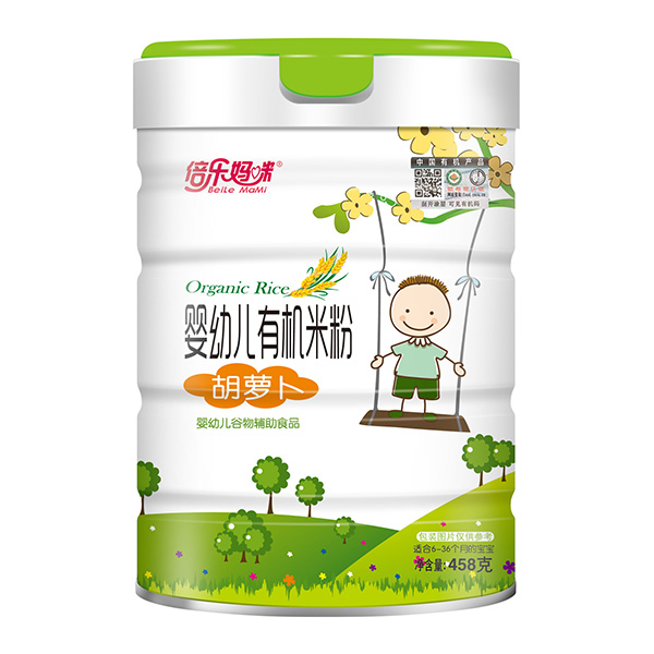 倍樂(lè)媽咪嬰幼兒有機(jī)米粉-胡蘿卜罐裝