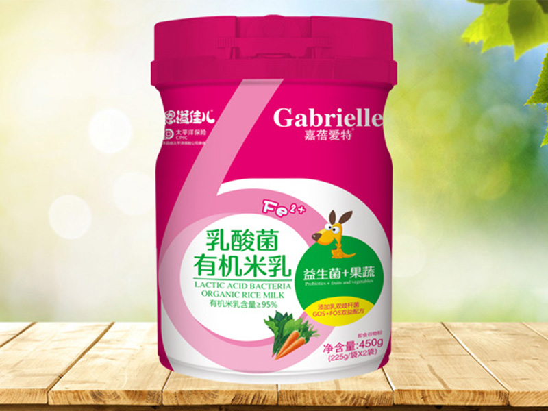 嘉蓓愛特恩溢佳兒乳酸菌有機(jī)米乳 益生菌+果蔬