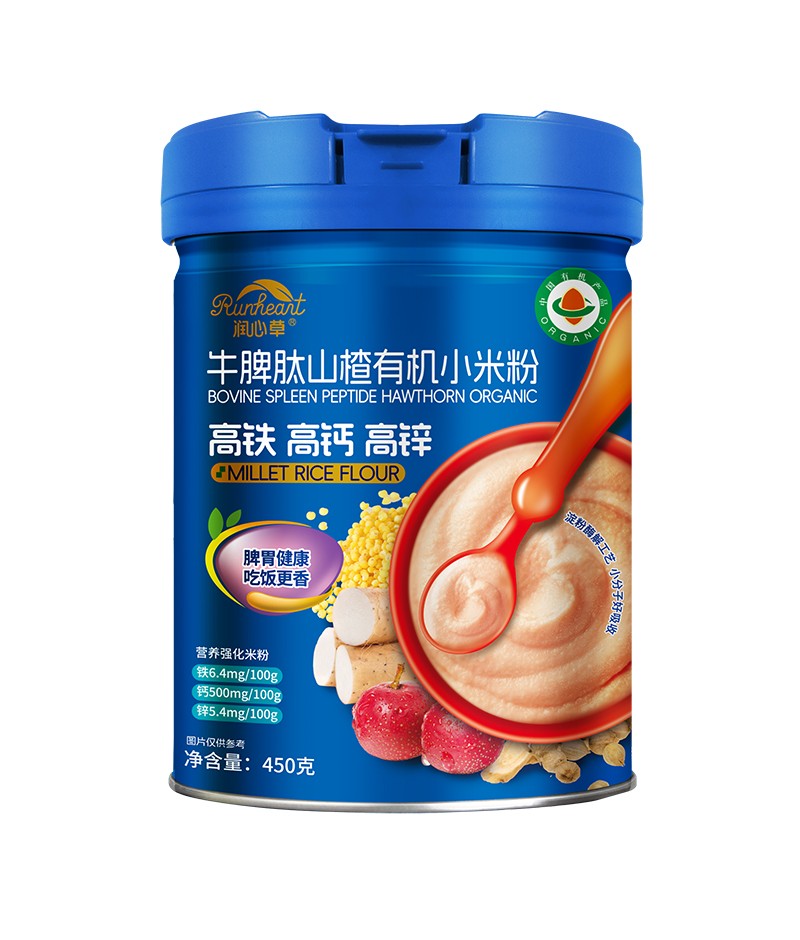 潤(rùn)心草牛脾肽山楂有機(jī)小米粉450克
