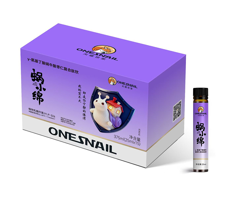 天螺世家蝸小綿γ-氨基丁酸蝸牛酸棗仁復合肽飲