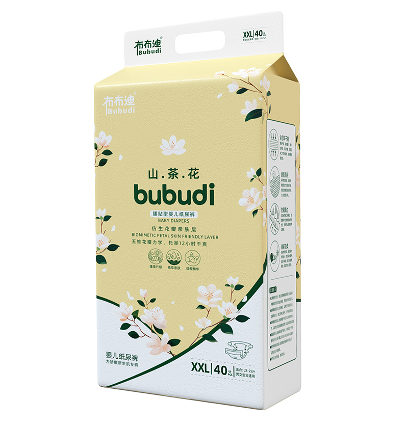 布布迪山茶花腰貼型嬰兒紙尿褲XXL