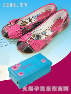 倩百合紅色蝴蝶結(jié)yunf鞋