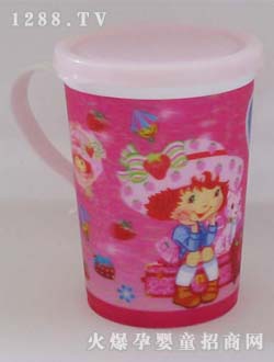 功杰卡通小女孩水杯
