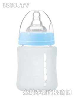 愛心柔軟防燙玻璃奶瓶