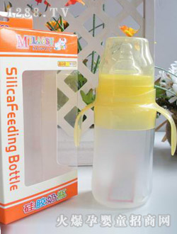 吉多小屋寬口徑硅膠奶瓶220毫升