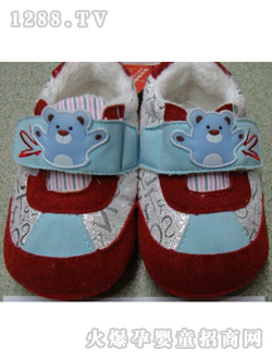 麗嬰房藍色小熊yinge鞋