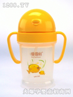 愛得利吸管學(xué)飲杯黃色