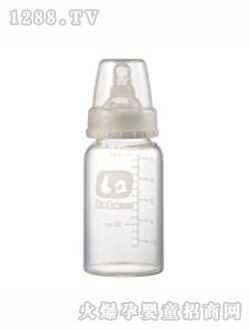 樂樂寶貝5安標口晶鉆玻璃奶瓶