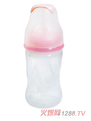 親恩4安標口徑花型PP奶瓶（粉色）