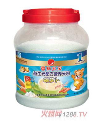 番茄寶寶益生元胡蘿卜米粉750g