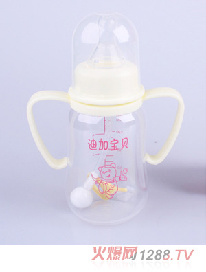 迪加寶貝pp帶圓弧自動小奶瓶