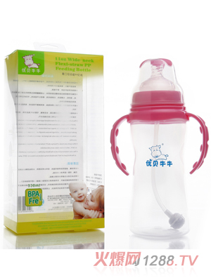 優(yōu)貝牛牛寬口徑PPyinge奶瓶
