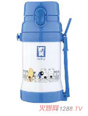 無雙寶貝保溫軟管壺500ML藍色