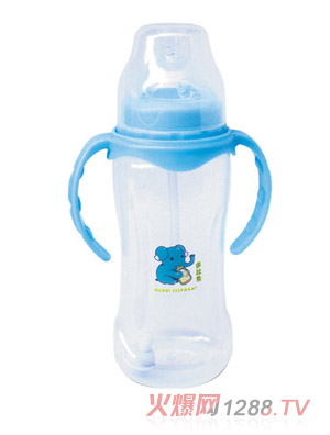 多比象帶手柄yinge自動奶瓶藍色