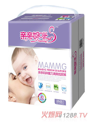 親親媽咪魔力清爽大包裝紙尿褲M48片