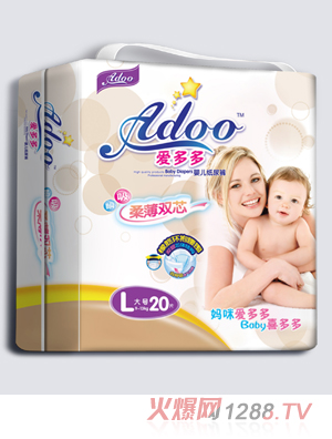 愛多多柔薄雙芯yinge紙尿褲L碼20片